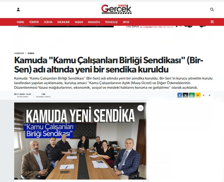 Kıbrıs Gerçekte Bir-Sen