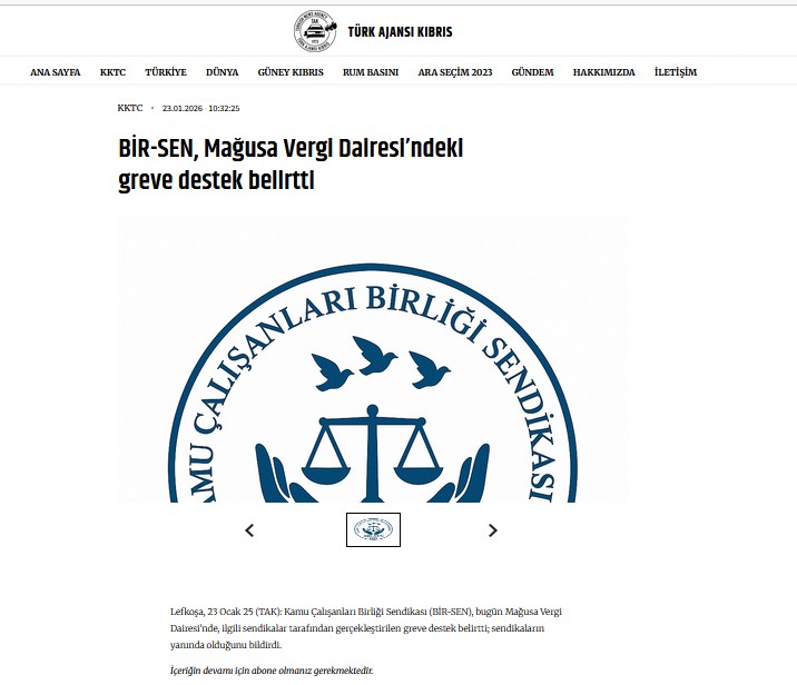 TAK Haber Ajansı Kıbrısda Bir-Sen